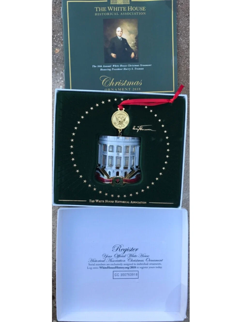 7 White House Historical Association Christmas Ornaments 2004, 12, 13, 15, 16,18